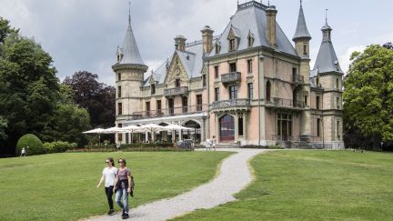 Historic castle on Lake Thun